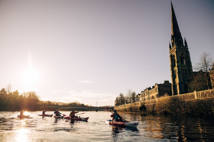 Kayaking On The River Tay