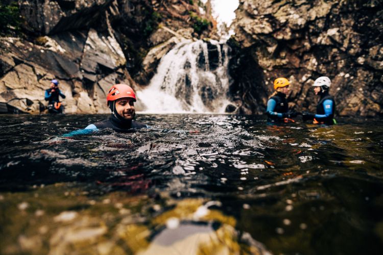 Canyoning At Falls of Bruar