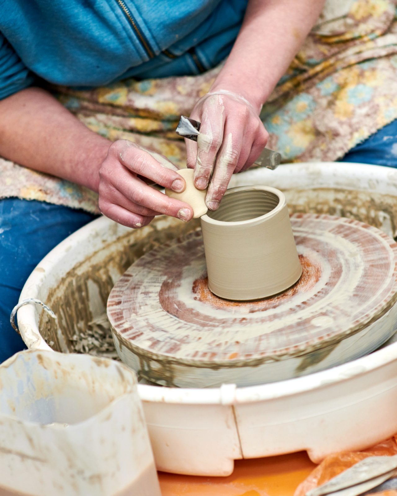 Close up Pottery Making