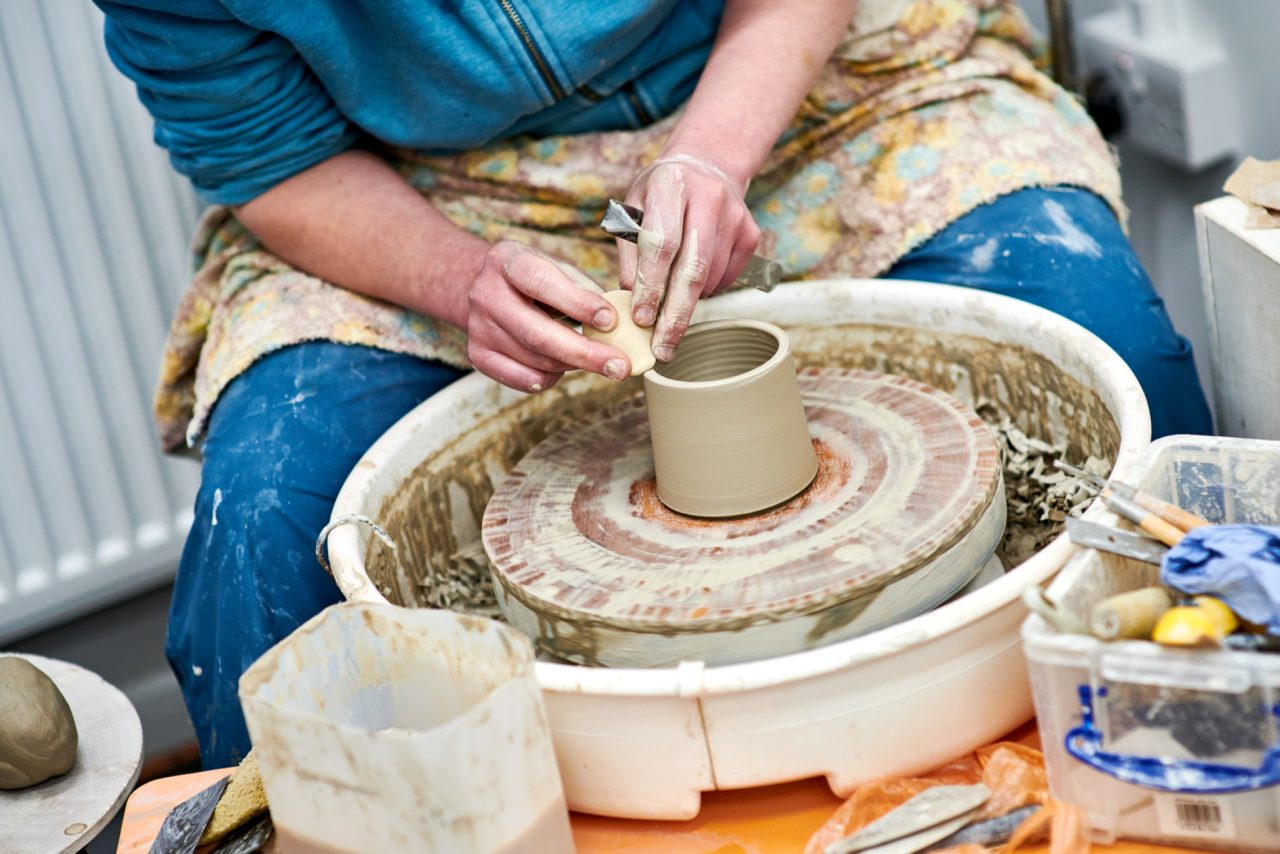 Close up Pottery Making