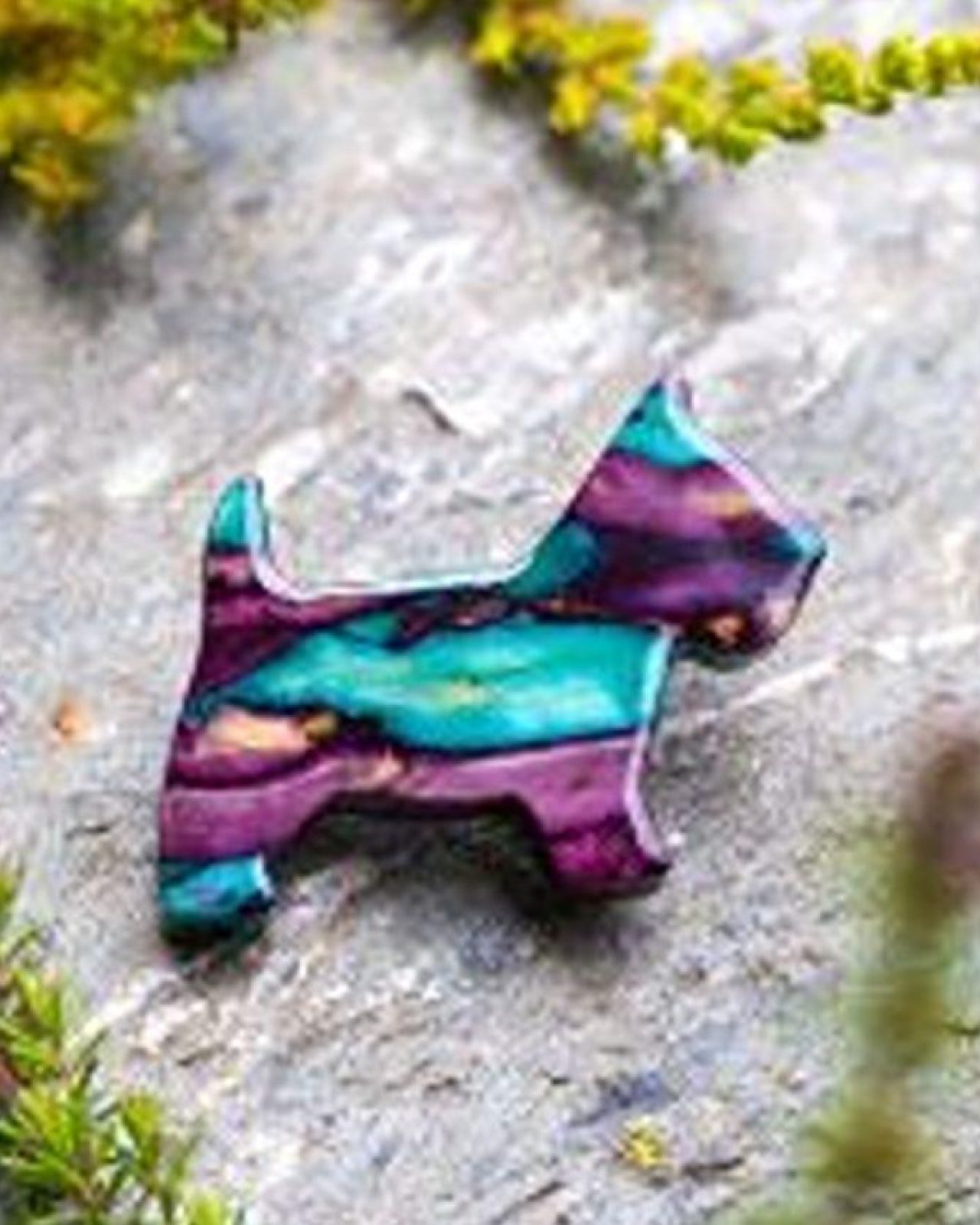 Heathergems scottie dog brooch