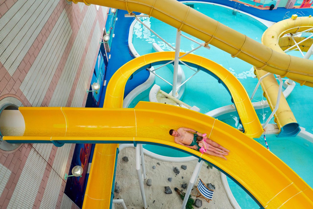 Perth Leisure Pool Flumes Aerial