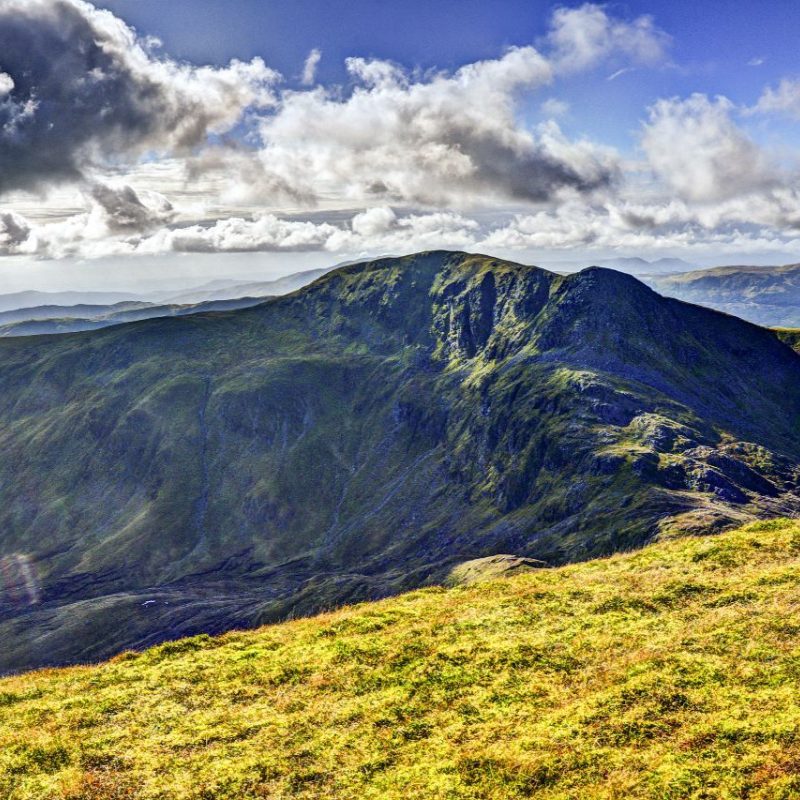 The view of Stuc a Chorin from the top of Ben Vorlich.