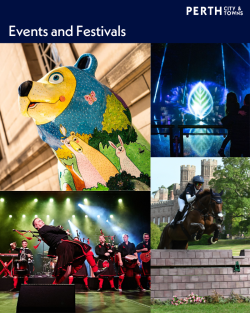 Poster advertising different events in Perth City and Towns