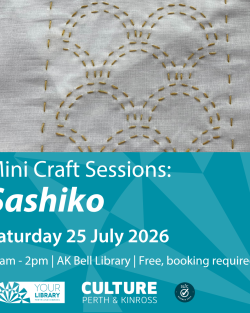 Mini Craft Session Sashiko AKB Library Instagram post