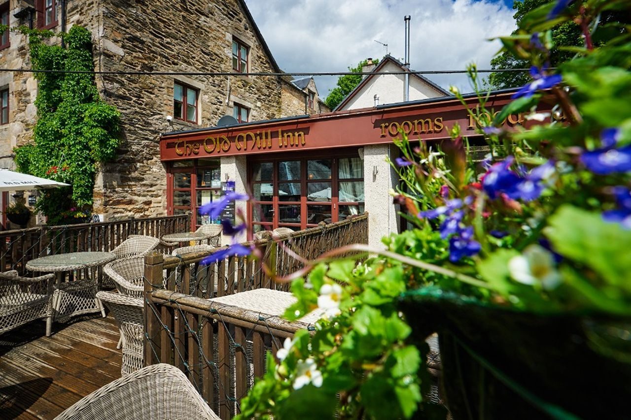 The exterior of the Old Mill Inn.